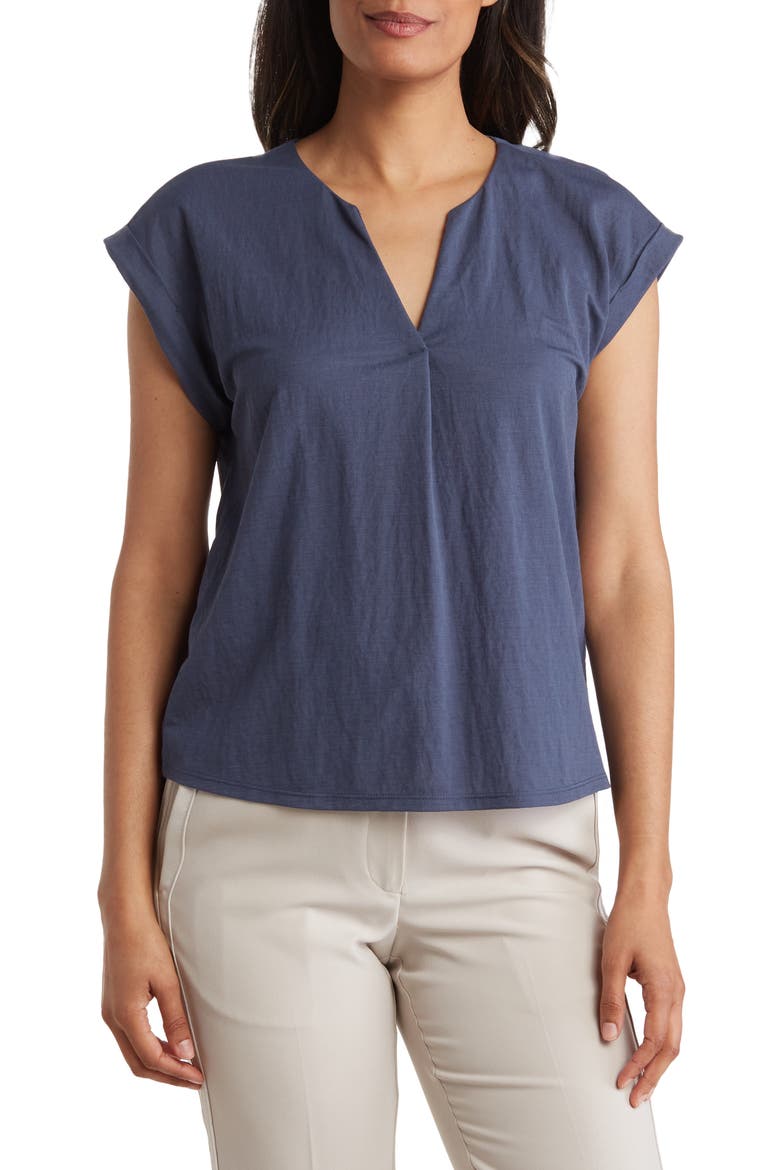 Dolman Sleeve Piqué T-Shirt, Main, color, INDIGO