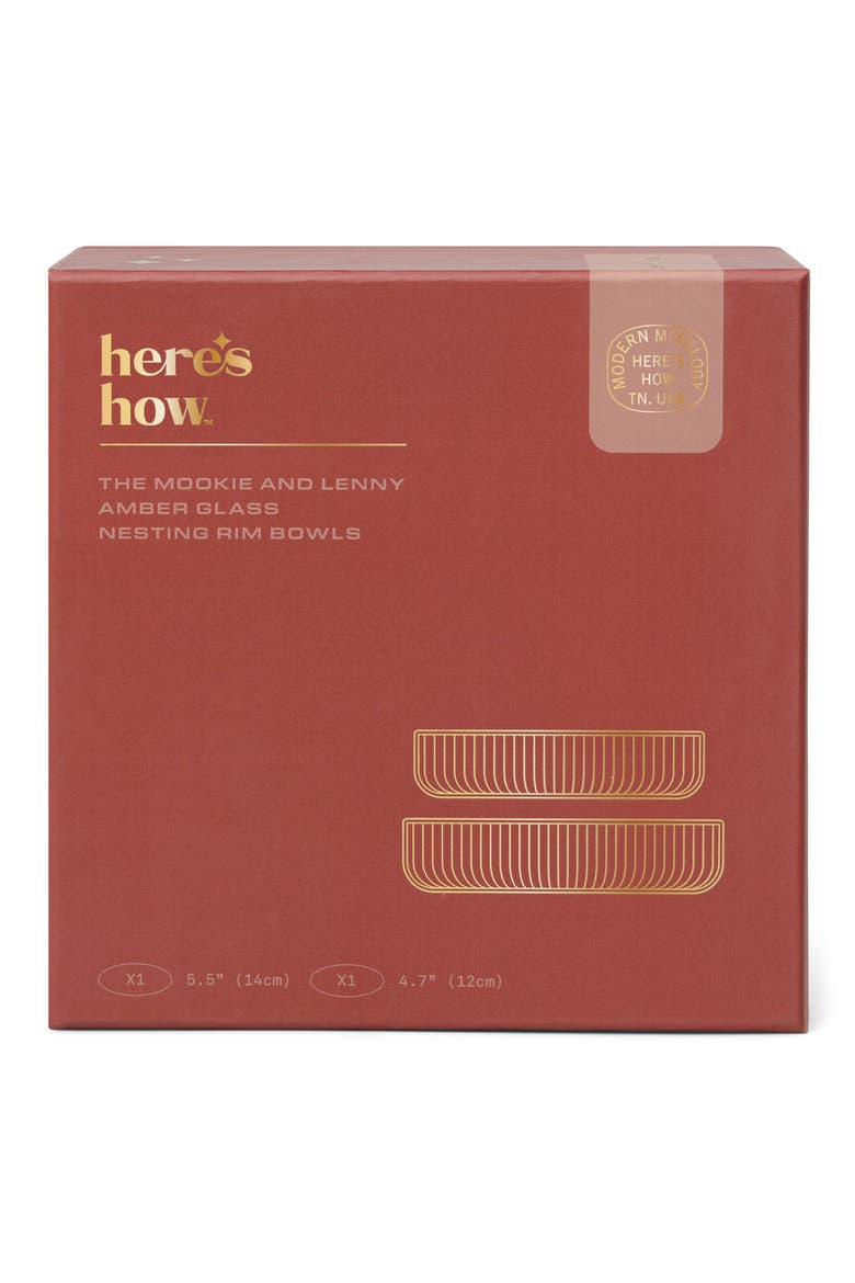 Mookie & Lenny Nesting Bowl, Alternate, color, AMBER
