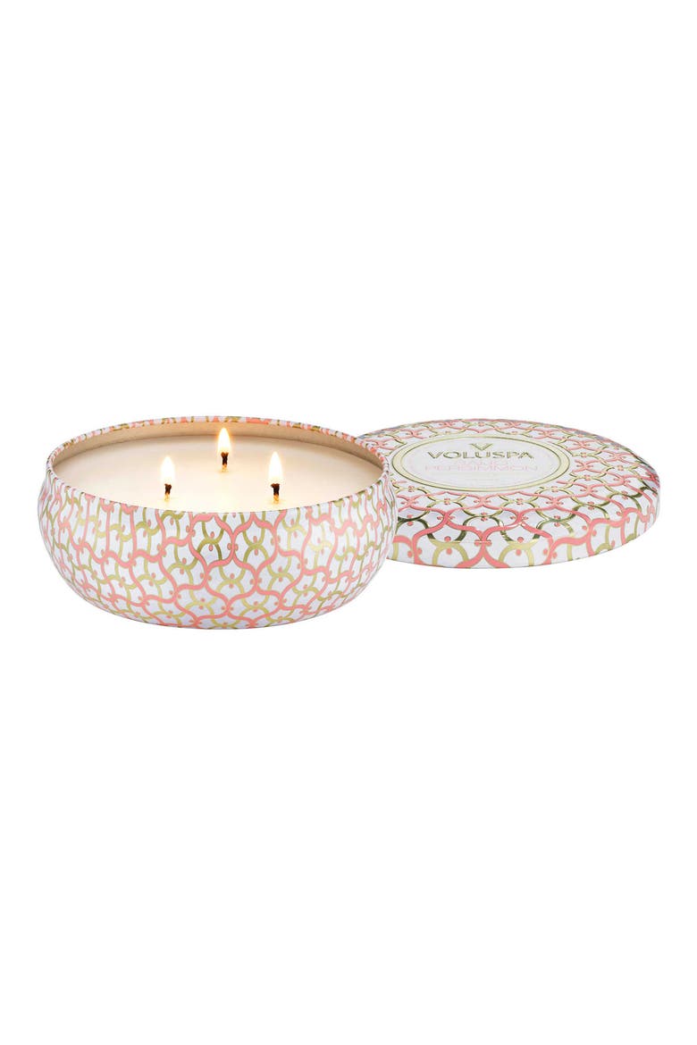 Saijo Persimmon 3-Wick Tin Candle, Alternate, color, SAIJO