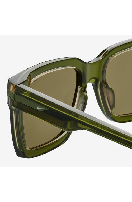 Nike Crescent I 54mm Rectangular Sunglasses In Green