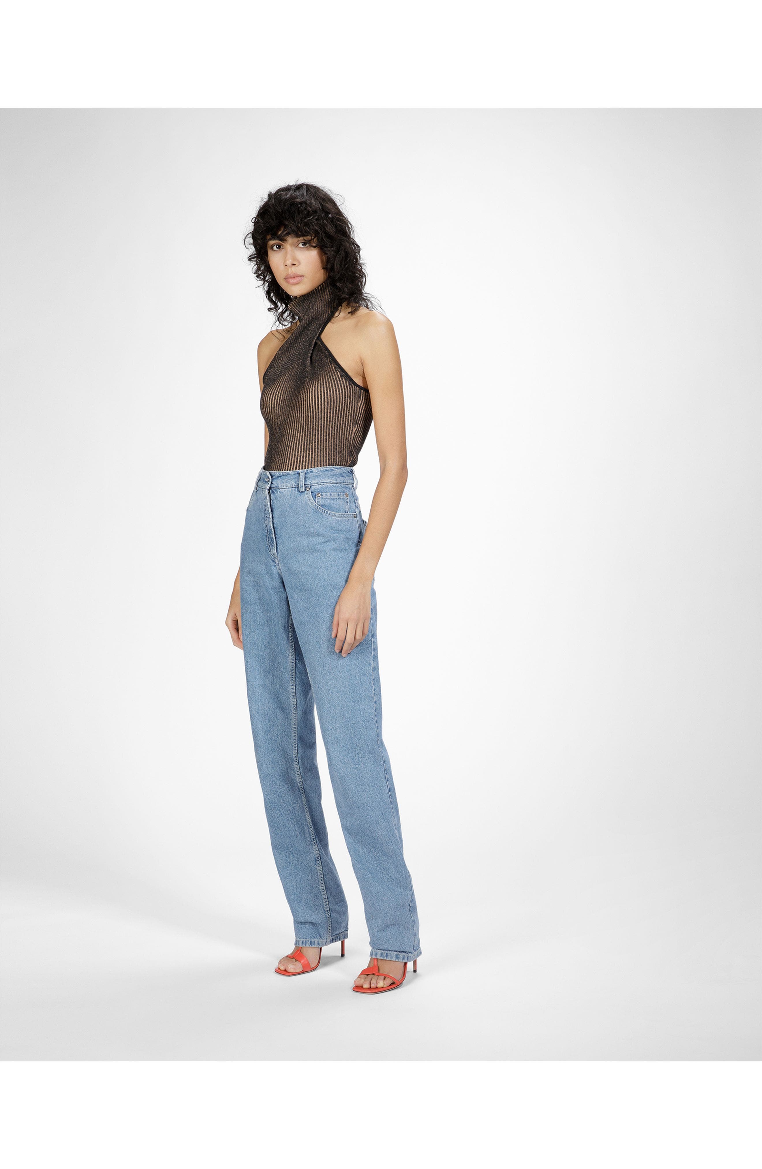 Bally Natalia Leather Sandals, Alternate, color, Orange