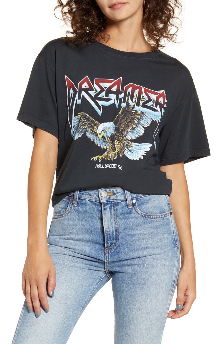 Day Eagle Graphic Boyfriend Tee, Main, color, 