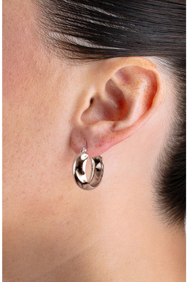Classic Polished Hoop Earrings, Alternate, color, SILVER