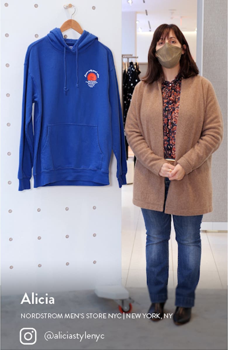 Men's Happy Sunset Graphic Hooded Sweatshirt, sales video thumbnail