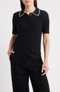 Elie Tahari The Stevie Cashmere Polo Sweater