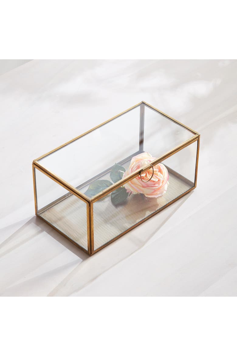 Arwen Rectangular Display Box, Alternate, color, Gold
