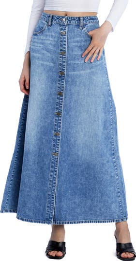 Wash Lab Denim Denim Maxi Skirt | Nordstrom
