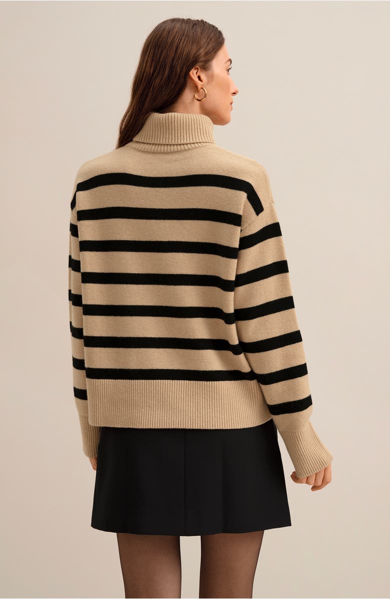 Lilysilk Women's The Tarra Stripe Sweater, Alternate, color, Brown