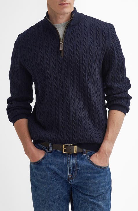 Dawson | Men's Quarter Zip Cable Knit Sweater