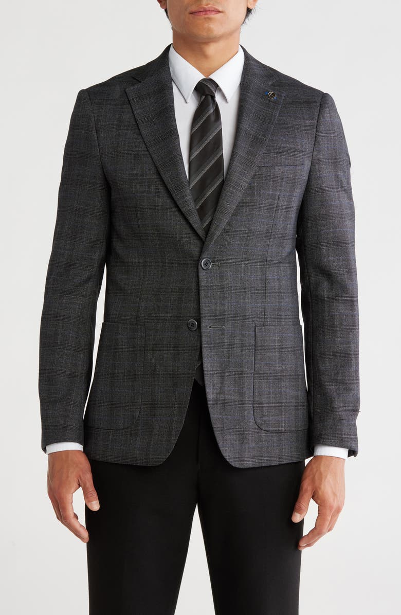 TOM BAINE Knit Blazer, Main, color, Charcoal