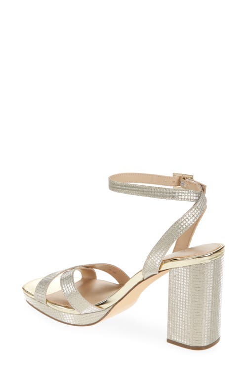 Nina Secelia Ankle Strap Platform Sandal In Platino