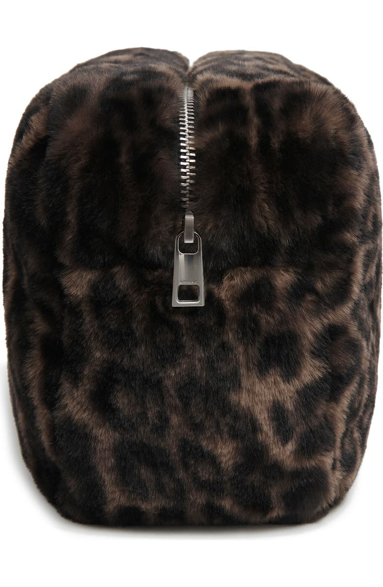 Apparis Jumbo Noor Leopard Print Faux Fur Pouch, Alternate, color, Dark Leopard