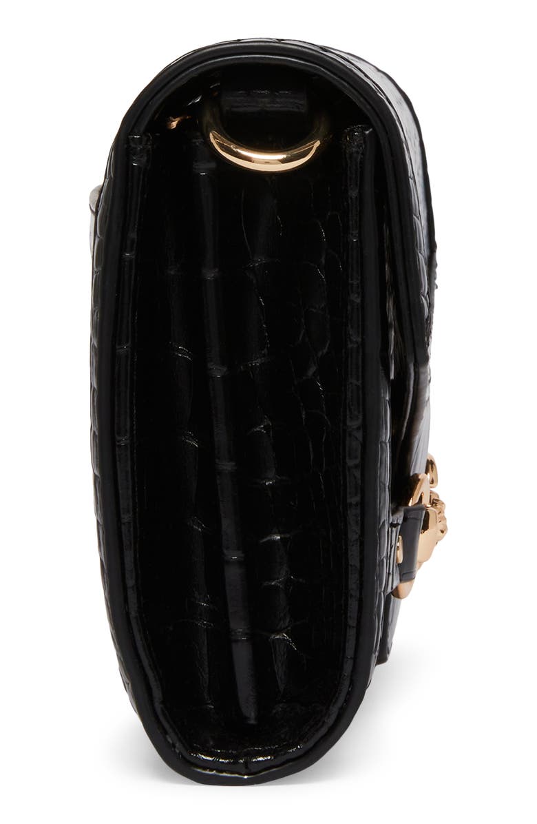 Anne Klein Horsebit Faux Croc Embossed Leather Wallet, Alternate, color, 