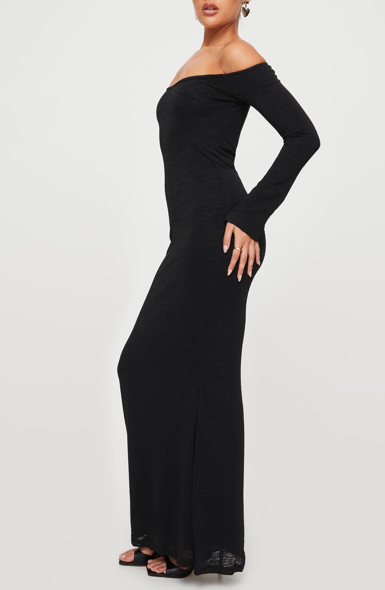 Princess Polly Korey Off the Shoulder Long Sleeve Maxi Dress, Alternate, color, 