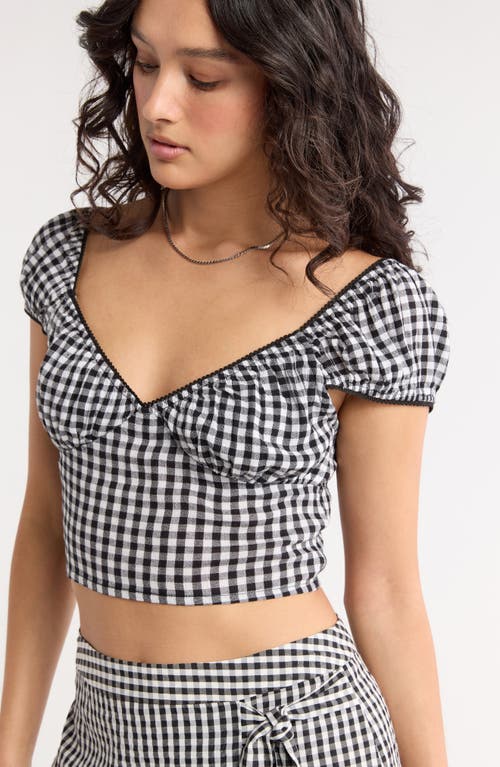 Abound Smocked Cap Sleeve Crop Top