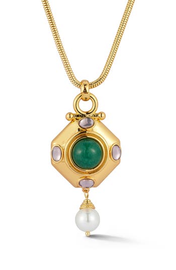 Shop Chloe & Madison Chloe And Madison Vintage Pendant Necklace In Gold
