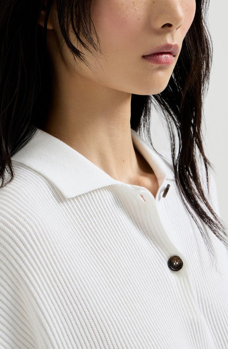 Brunello Cucinelli Polo-style sweater, Alternate, color, Panama