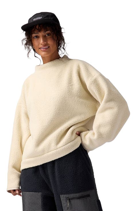 Wander Pile-Fleece Mock-Neck Top - Women's