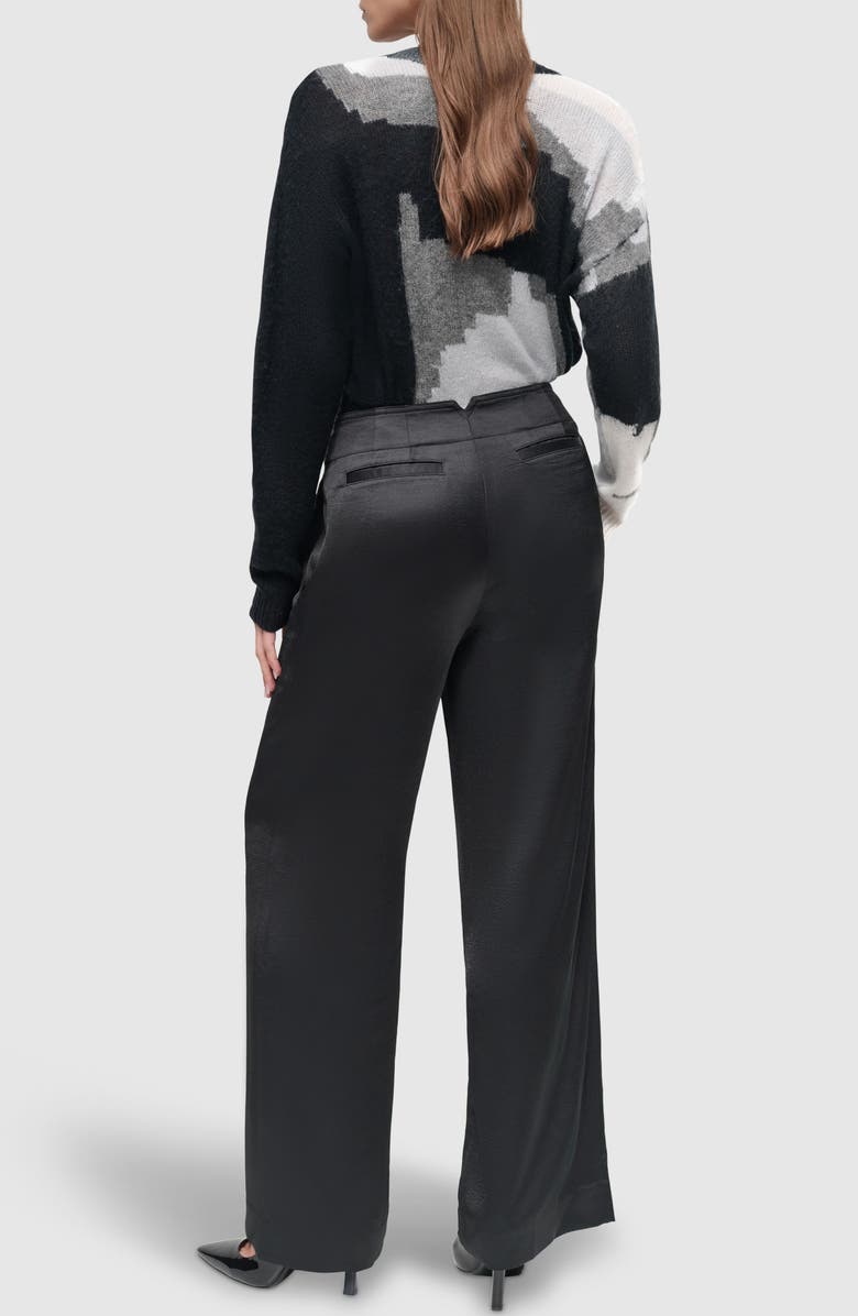 DKNY Belt Detail Wide Leg Pants, Alternate, color, 