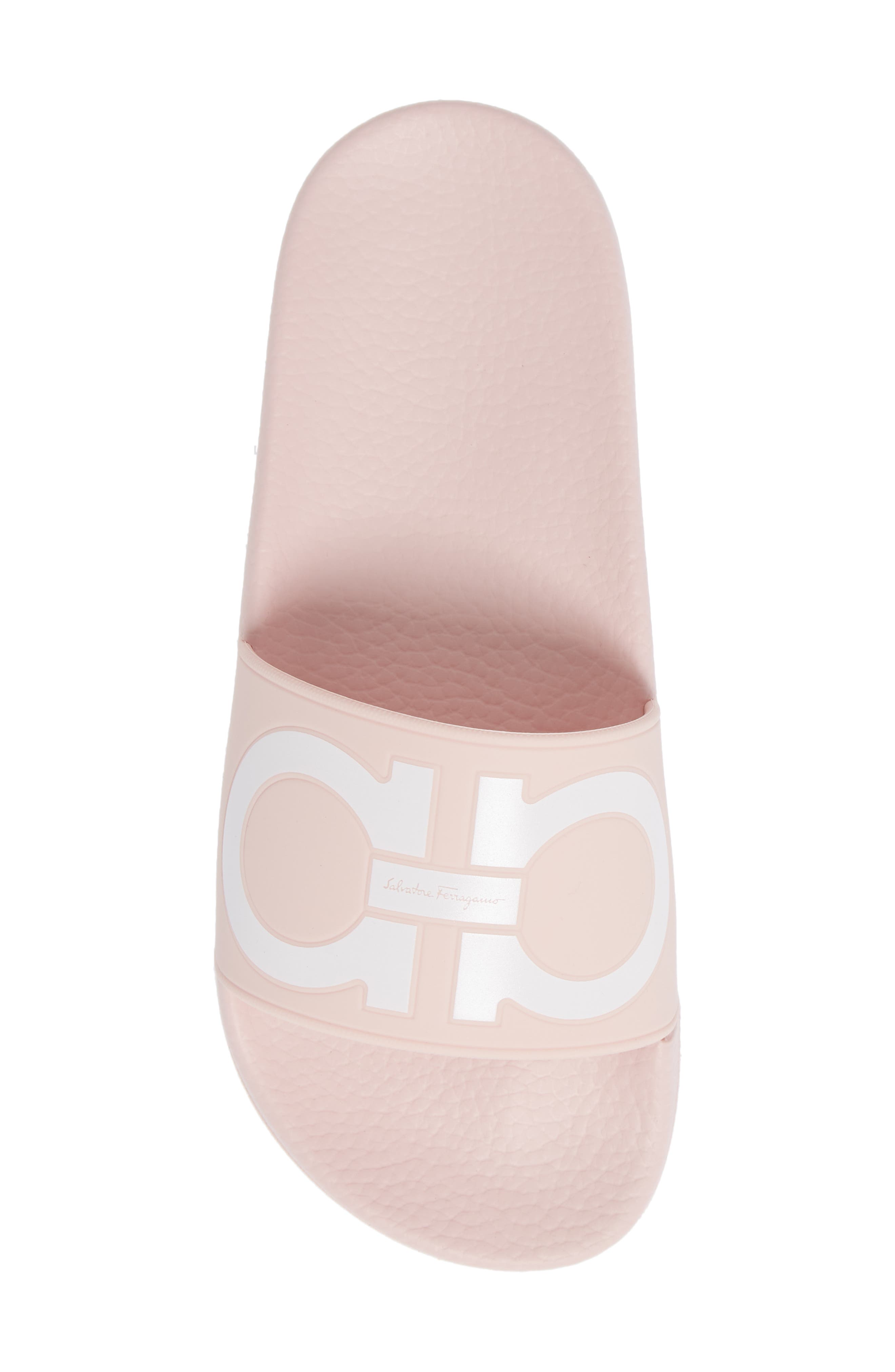 Salvatore Ferragamo Groovy Slide Sandal, Alternate, color, NYLUND PINK