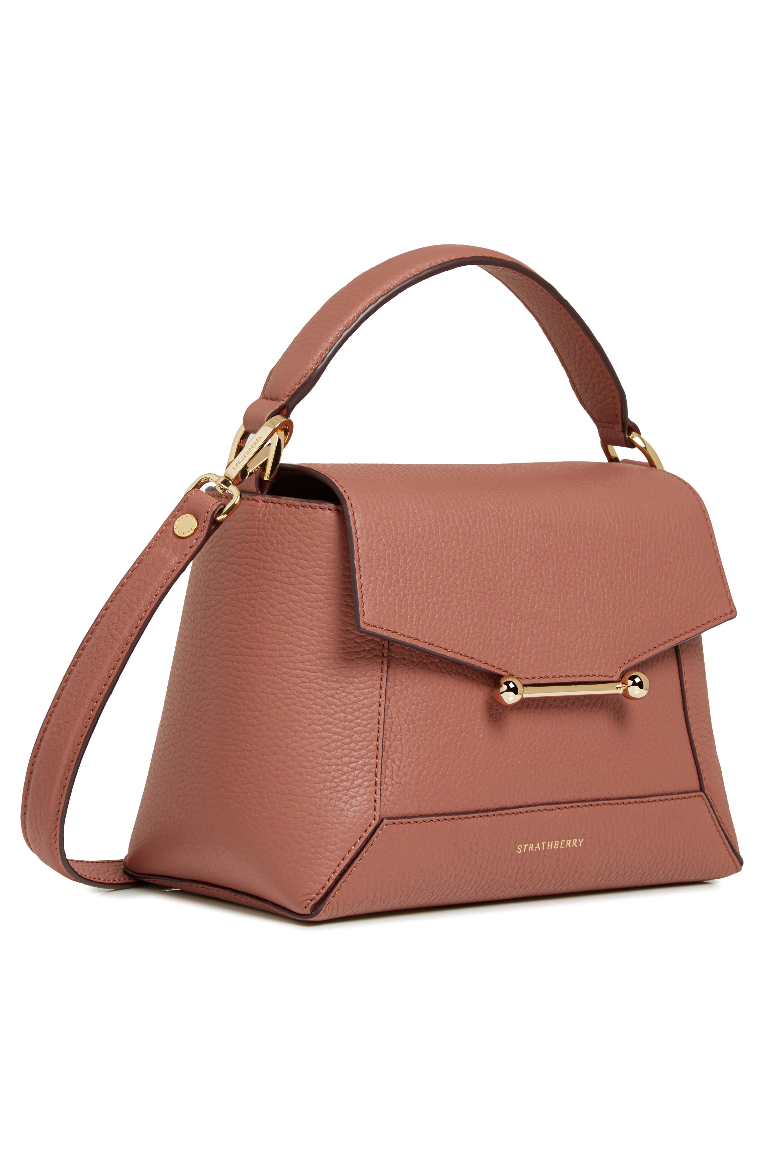 Strathberry Mosaic Leather Top Handle Bag, Alternate, color, 