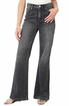 Nicole Miller High Rise Relaxed Flare Jeans