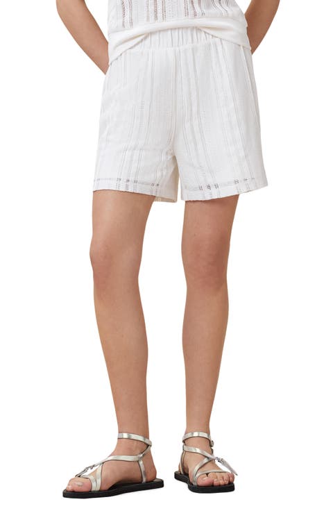 Giana Open Stitch Cotton Blend Shorts