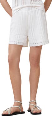 AllSaints Giana Open Stitch Cotton Blend Shorts