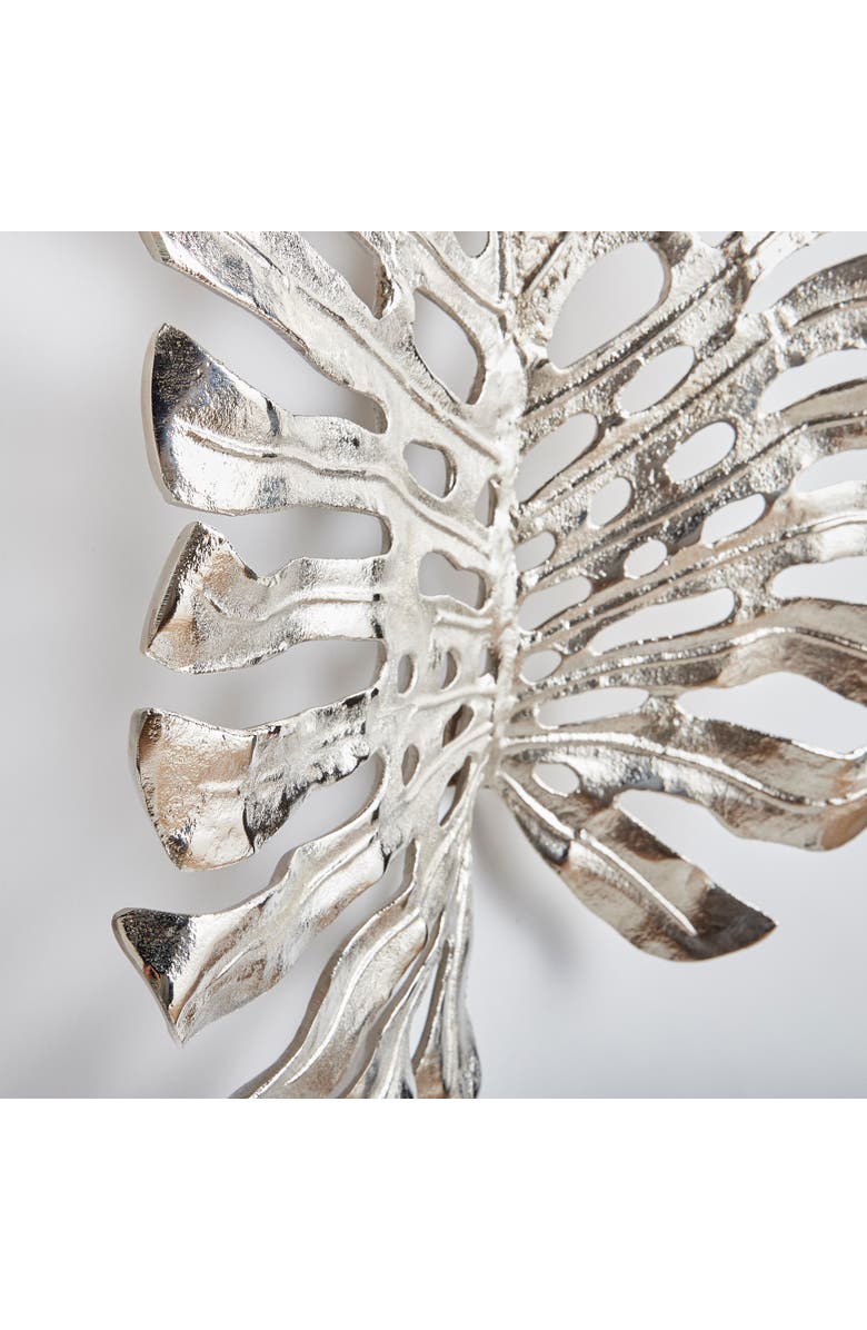 Napa Home & Garden 23.5"H x 4"D x 19"W Monstera in Silver Wall Sculpture Art Small, Alternate, color, Silver