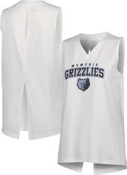 LEVELWEAR Women's Levelwear White Memphis Grizzlies Paisley Peekaboo Tank Top