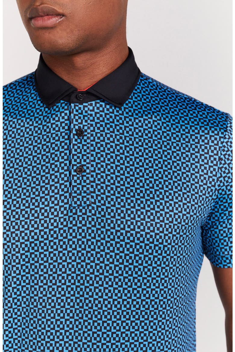 Blake Geo Print Polo, Alternate, color, BLACK