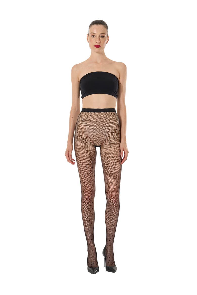 Dot Net Tights, Alternate, color, BLACK