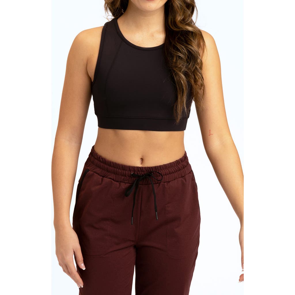 Threads 4 Thought Eva Crossover Sports Bra In Jet Black