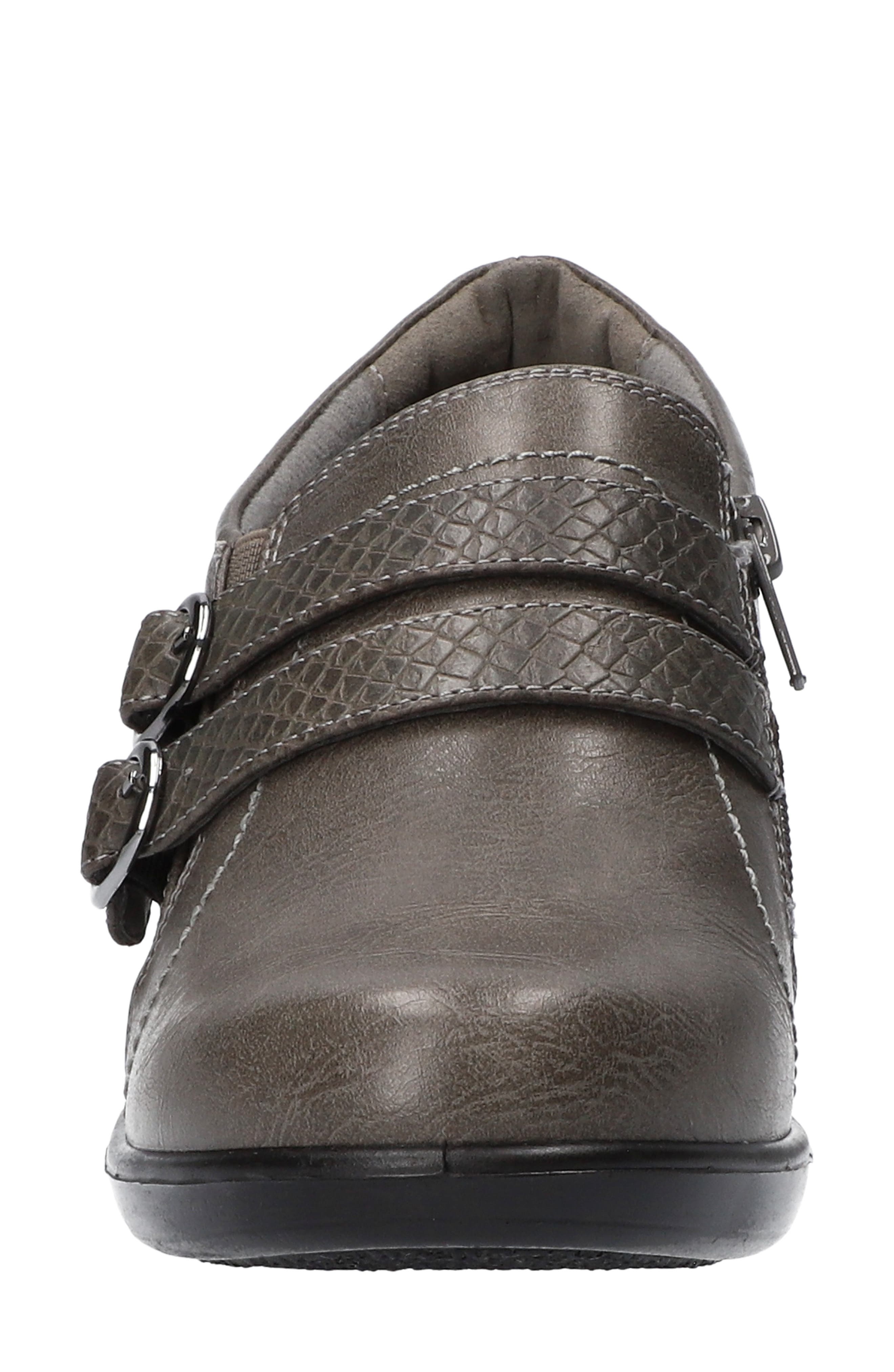 EASY STREET Stroll Faux Leather Clog, Alternate, color, Grey/ Grey Snake/ Gore