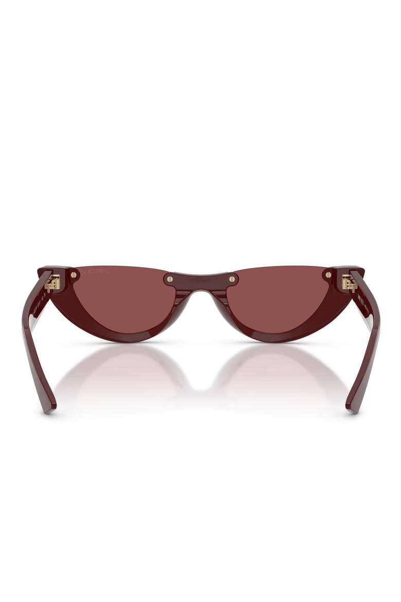53mm Semi Rimless Oval Sunglasses, Alternate, color, CRANBERRY / DARK VIOLET
