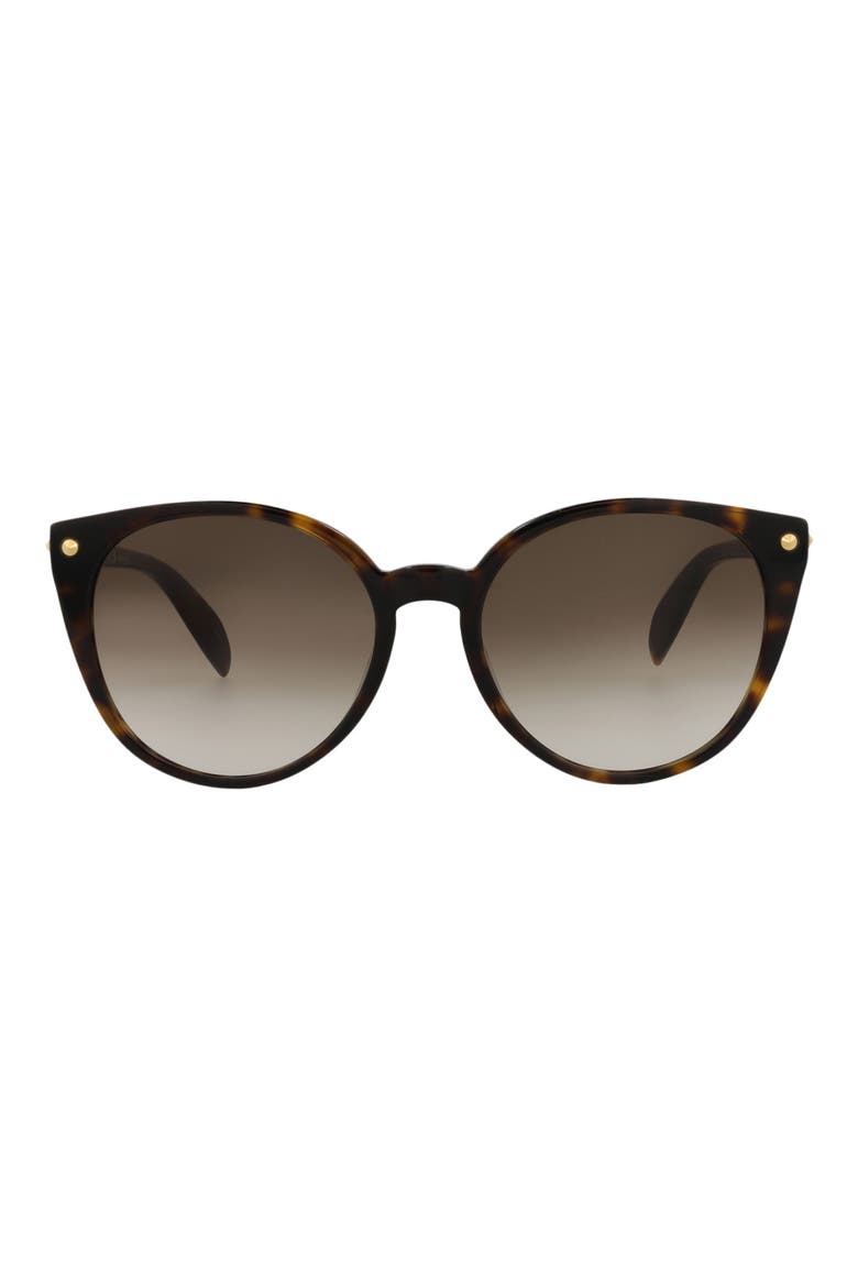 55mm Gradient Cat Eye Sunglasses, Main, color, AVANA AVANA BROWN