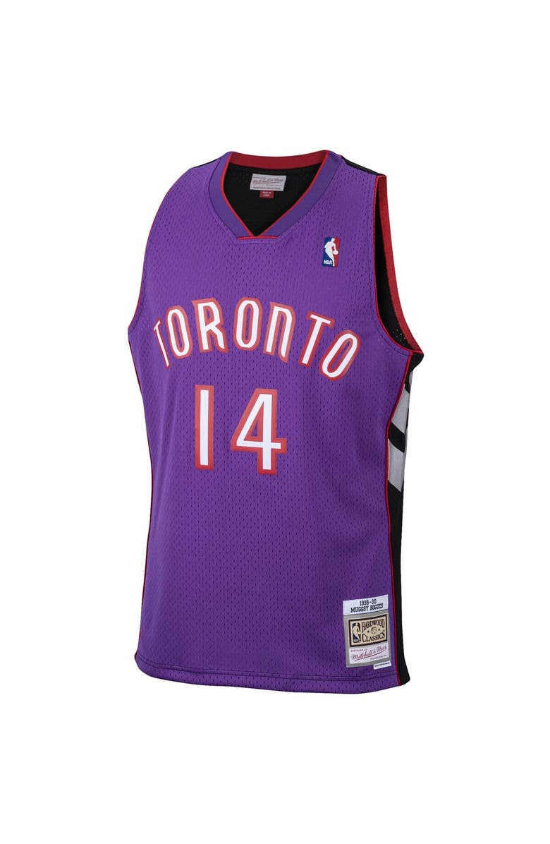 Mitchell & Ness Men's Mitchell & Ness Muggsy Bogues Purple Toronto Raptors 2001/02 Hardwood Classics Swingman Jersey, Alternate, color, 