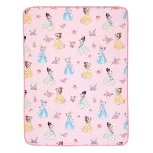 Lambs & Ivy Disney Princesses Fleece Baby Blanket In Pink