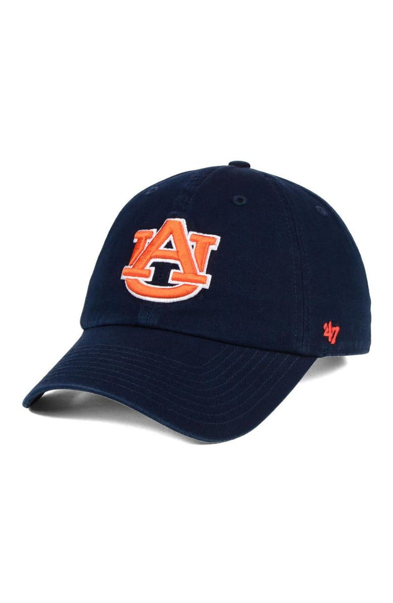 '47 Men's '47 Navy Auburn Tigers Vintage Clean Up Adjustable Hat, Main, color, Navy