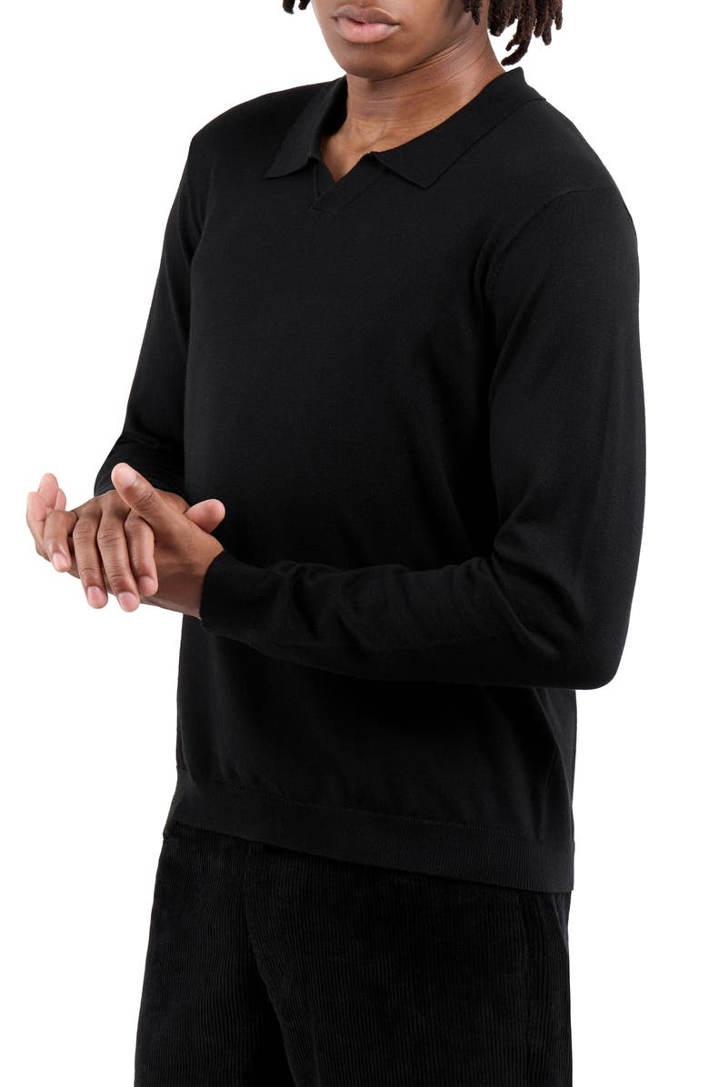 XRAY John Collared Sweater, Alternate, color, Black