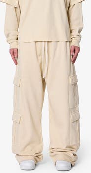 mnml Ultra Baggy Cotton Flece Cargo Sweatpants