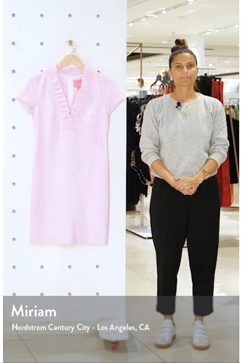 Tisbury Stripe Ruffle Neck Dress video