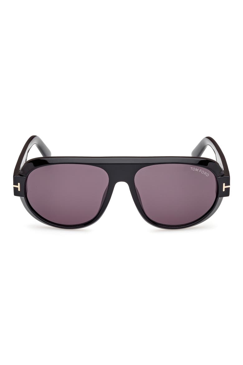 Blake 59mm Pilot Sunglasses, Main, color, SHINY BLACK / SMOKE