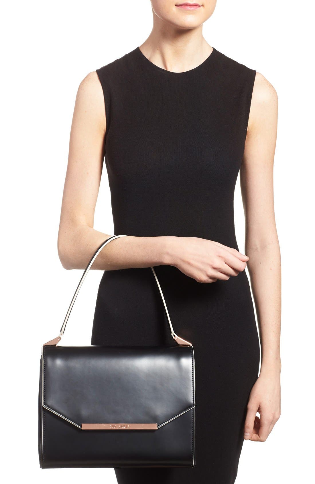 Ted Baker London Leather Shoulder Bag, Alternate, color, 