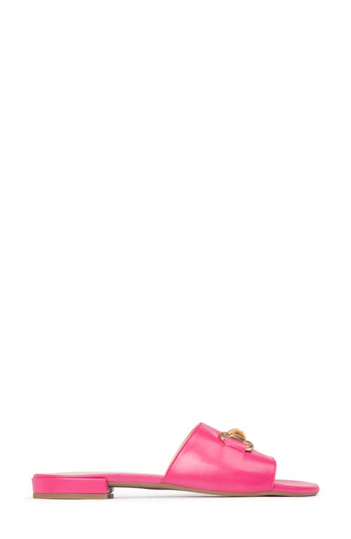 Shop Patricia Green Charlie Slide Sandal In Hot Pink Leather