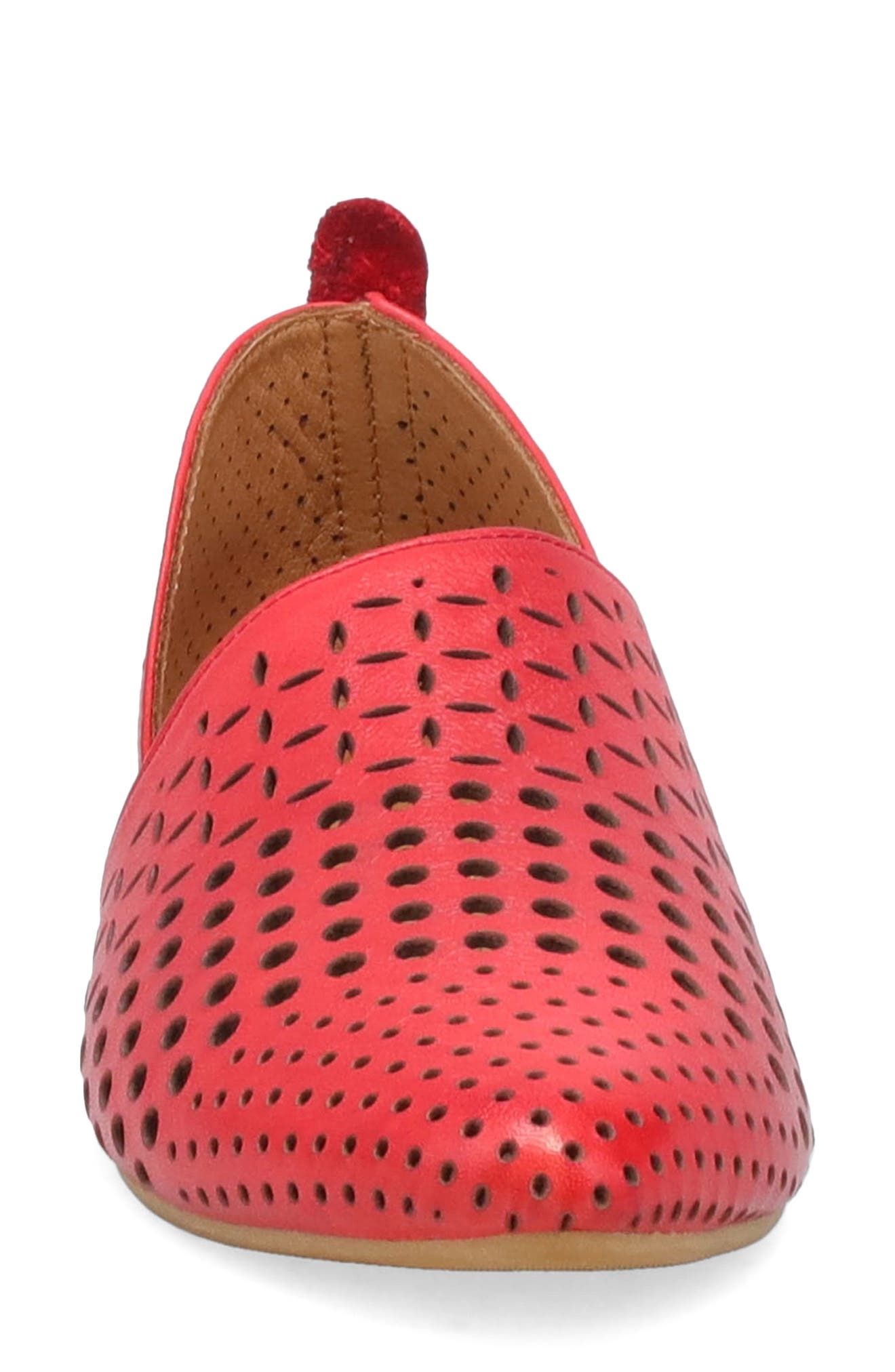 Miz Mooz Gwenna Half d'Orsay Flat, Alternate, color, Scarlet