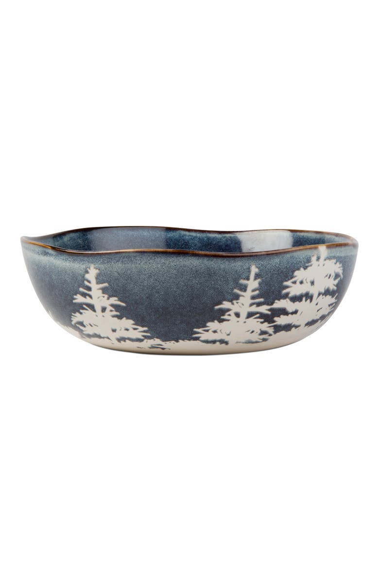 tag Midnight Blue Ceramic Forest Serving Bowl Dishwasher Safe, Main, color, Blue