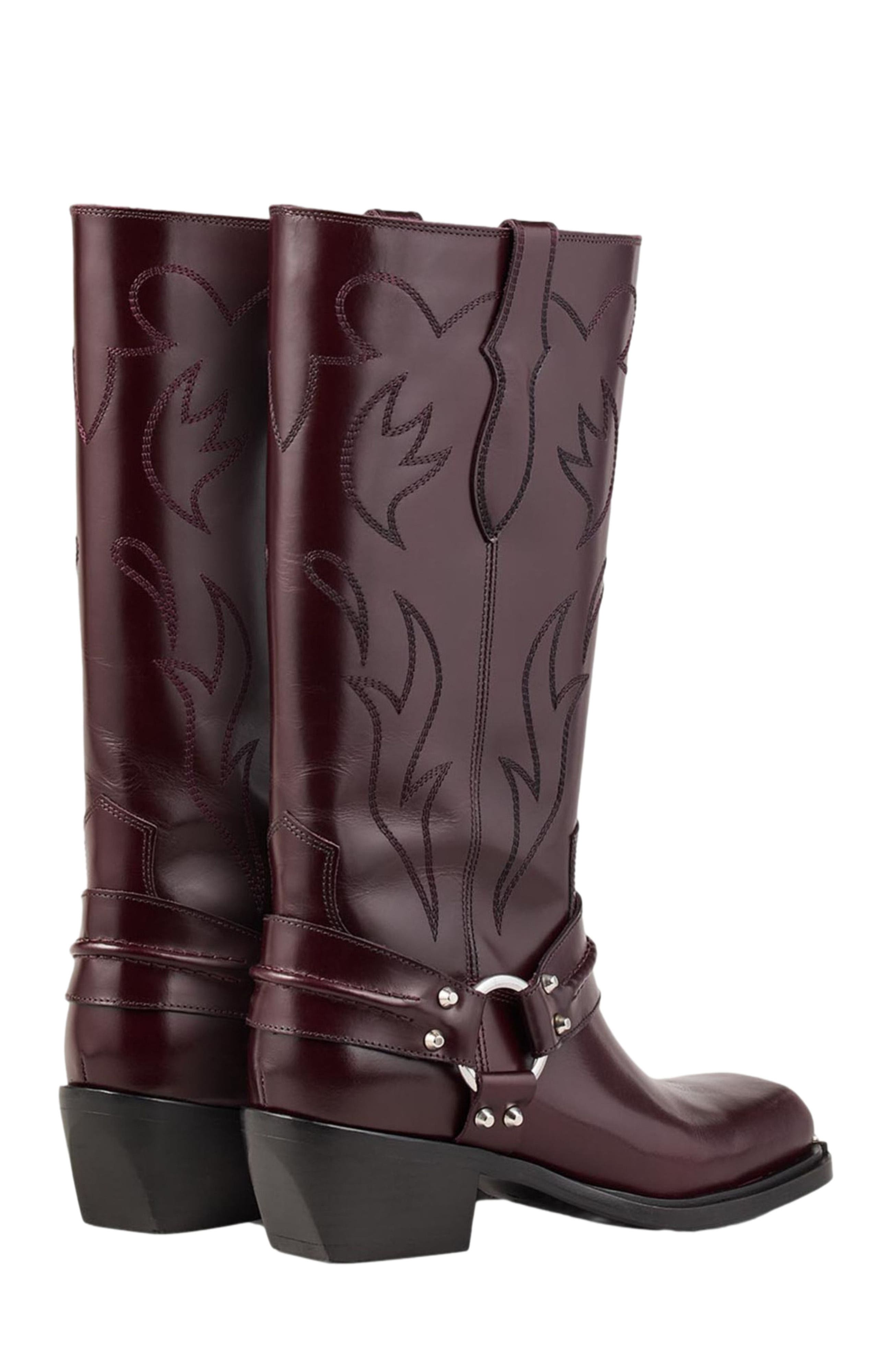 SANDRO Tall boots with square toes, Alternate, color, 