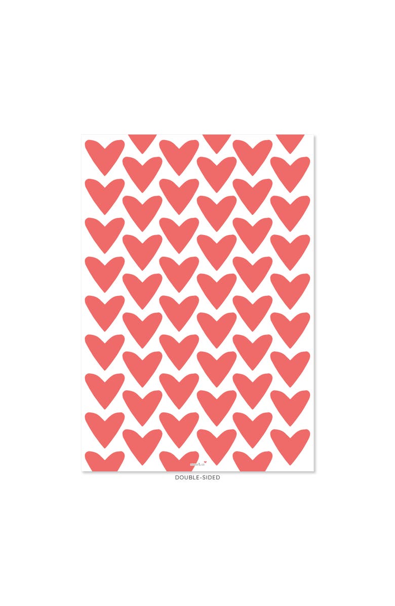 Ramus & Co Eight Sheets Two-Sided "Hearts" & "Rainbow Hearts" Heavyweight Gift Wrap, Alternate, color, Multicolored