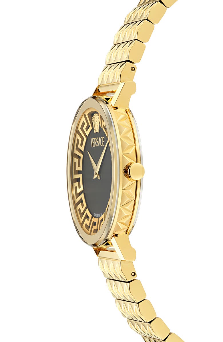 Versace Daedalus Bracelet Watch, 35mm, Alternate, color, Yellow Gold